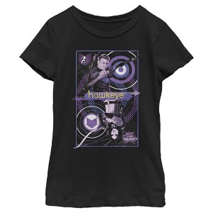 Girl's Marvel Hawkeye King of Arrows T-Shirt - 1 of 4