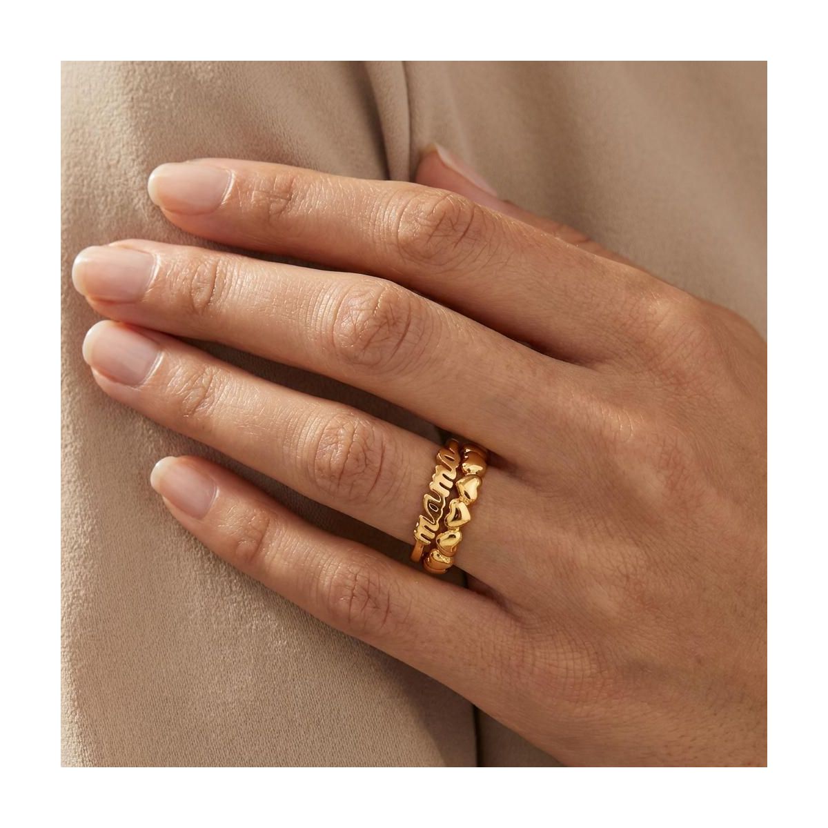 Alex and Ani Mama Ring Set of 2 - thumbnail 2
