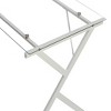 62" Dazenus Desks Clear Glass Top & White Finish - Acme Furniture: Modern Office Furniture with Wooden Base - 4 of 4