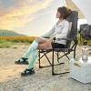 1 Piece Heavy Duty Camping Directors Chair,Oversized Portable Folding Chair with Side Pocket,Portable Camping Chair for Beach,Fishing-Coolbibila - 3 of 4