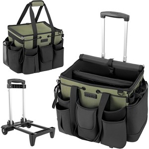 Large Rolling Cleaning Caddy Bag with Wheels, Mobile Cleaning Supplies Organizer for Home, Car, Office and Picnic Use - 1 of 4