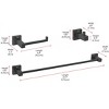 Elegant Lighting Isla 3-Piece Bathroom Hardware Set in Matte Black - 2 of 4