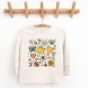 The Juniper Shop Flowers and Butterflies Youth Long Sleeve Tee - XS - Natural - 2 of 4