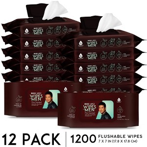 Pursonic - 12 Pack of Flushable Mario Lopez Man Wipes (1200 Mint Scented Wipes) - 1 of 4
