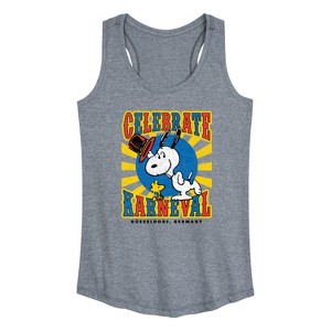 Women's - Peanuts - Snoopy Celebrate Karneval Graphic Racerback Tank - 1 of 4