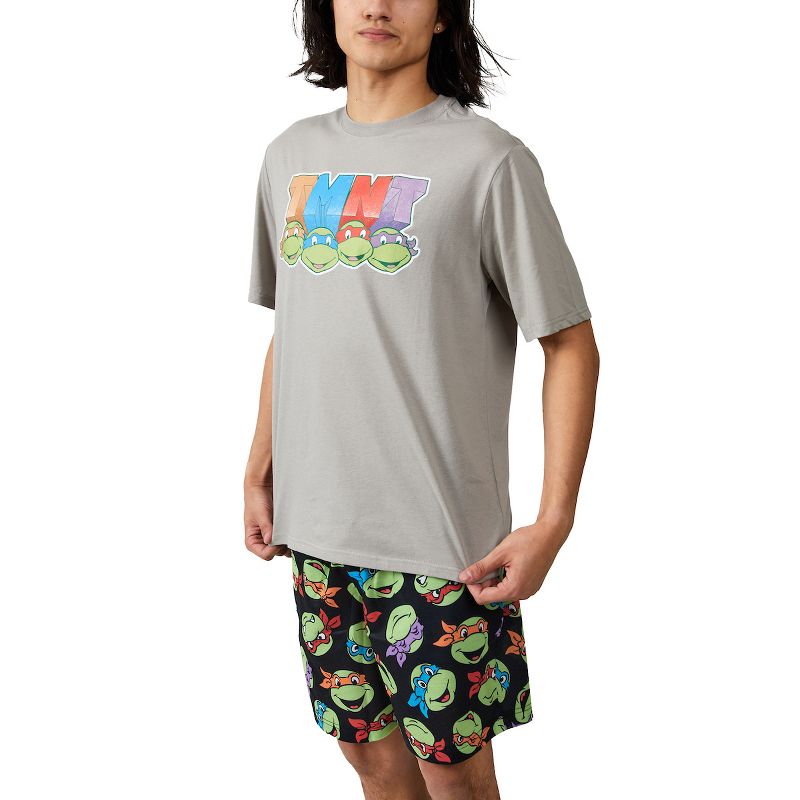 Teenage Mutant Ninja Turtles Men's 2-Piece T-Shirt & Lounge Shorts Sleep Set, 5 of 7