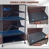 60''H Large Metal Rolling Ferrets Cage, 3-Tiers Small Animal Cages, Cage for Rats/Chinchillas, Lockable Doors, Ramps, Hammock & Storage Cabinet - 3 of 4