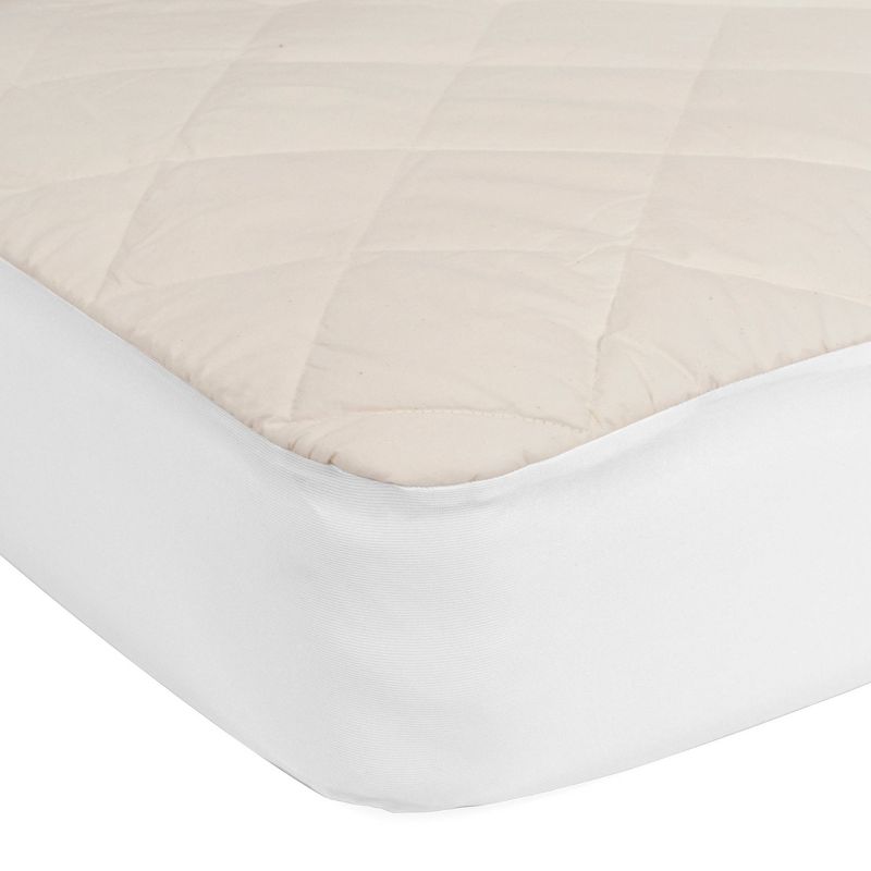 Sealy Quilted Crib Mattress Pad with Organic Cotton Top, 3 of 10