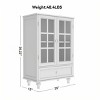 28'' Modern Glass Door Buffet Cabinet with Adjustable Shelf and Drawer for Dining Room or Entryway Storage-Cuddlewood - 4 of 4