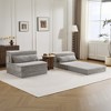 Whisen Modern Compression Loveseat, Convertible Floor Sofa Bed,DIY Boneless Modular Sectional Couch, No Assembly Required - 2 of 4