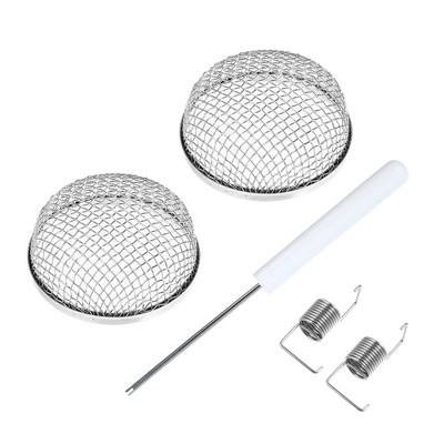 Unique Bargains Mesh RV Flying Screen RV Furnace Camper Heater Exhaust Vent Cover 2.8" 2 Pcs