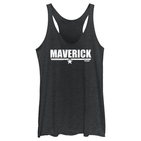 Women's Top Gun Maverick Racerback Tank Top - Black Heather - X Small ...