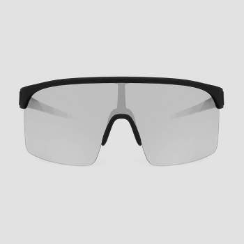 Men's Matte Shield Sunglasses with Smoke Lenses - All In Motion™ Black