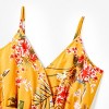 PATPAT Family Matching Mommy and Me Floral  Strap Midi Dresses and Splicing Short-sleeve T-shirts Sets - 3 of 4