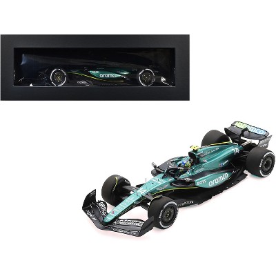 Aston Martin AMR24 #14 Fernando Alonso "Aramco" F1 "Saudi Arabian GP" (2024) with Acrylic Display Case 1/18 Model Car by Spark