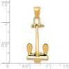 Black Bow Jewelry 14k Yellow Gold Large Stockless Anchor Pendant - 4 of 4