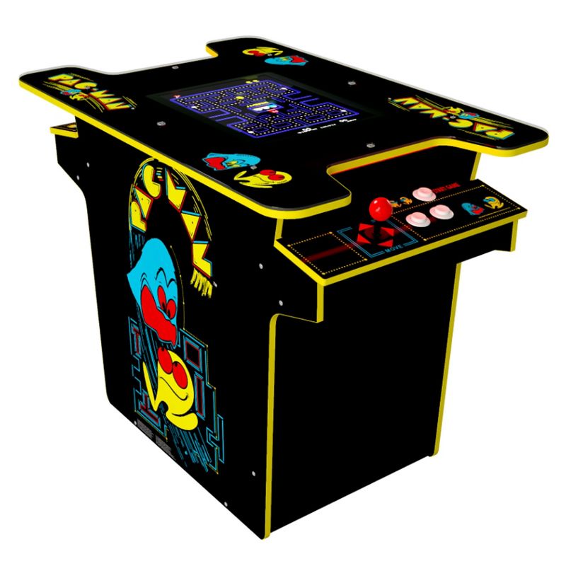 Arcade1Up PAC-MAN Head-to-Head Arcade Table with 12 Games, Multiplayer Control Panel, & 17-Inch Color LCD Screen, Black Series Edition, 1 of 7