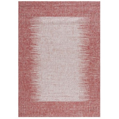 Courtyard Standalone Power Loomed Indoor/Outdoor Area Rug - Rust/Beige - 6'7"x9'6" - Safavieh.