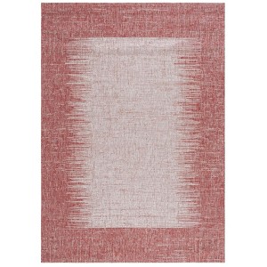 Courtyard Standalone Power Loomed Indoor/Outdoor Area Rug - Rust/Beige - 6'7"x9'6" - Safavieh. - 1 of 4