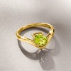 Ross-Simons 1.00 Carat Peridot Curved Ring in 18kt Gold Over Sterling - 4 of 4