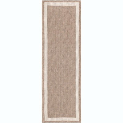 Decatur Taupe Trellis Runner Rug 2'2" x 6'0" with Easy Care Features
