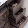 OKD Bathroom Floor Cabinets with Sliding Barn Door & 3 Drawers - 2 of 4