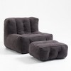 Grungis Bean Bag Chair,Beanbag Chair with Ottoman,Adult Lounge Sofa,Comfy Couch for Living Room Bedroom - 4 of 4