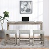 TiramisuBest 4-Piece Bar Table Set with Power Outlet,Industrial Dining Table & Chairs Set for Living Room, Dining Room, Game Room, Grey & Black - 2 of 4