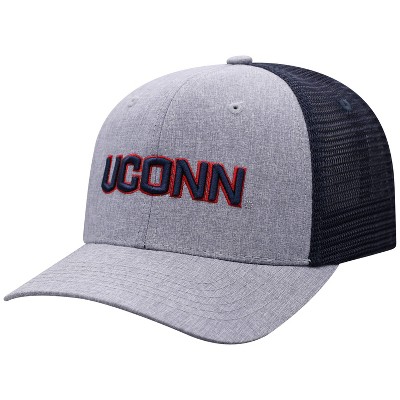 NCAA UConn Huskies Men's Gray Chambray with Hard Mesh Snapback Hat