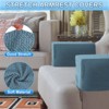 Unique Bargains Non-Slip Soft Stretch Diagonal Plaid Armchair Slipcovers - 3 of 4