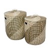 Set of 2 Contemporary Sea Grass Storage Baskets Brown - Olivia & May: Wicker Toy Storage, Tall Decorative Seagrass Baskets - 2 of 4