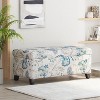 Lyngins Polyester Storage Benches with Floral Patterned Fabric,Upholstered Storage Ottoman Bench for Living Room,Bedroom - 2 of 4