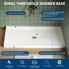 60x32 IN Left Drain Shower Pan, Single Threshold Base, Non-Slip Textured Surface, Lightweight ABS Shower Base, Easy Install, Includes Drain Kit - 2 of 4
