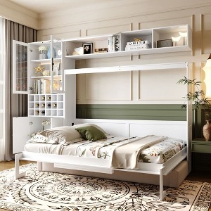 Whisen Clever Design Full Size Murphy Bed, Folded into a Sofa with Cushion - 1 of 4