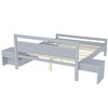 NicBex Queen Size Platform Bed Modern Pine Bed Frame with Headboard, 2 Bedside Tables and 2 Storage Drawers for Bedroom, No Box Spring Required - 4 of 4