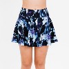 Calypsa Women's Plus Size High Waisted Chlorine Resistant Flowy Swim Skirt With Attached Shorts - 4 of 4