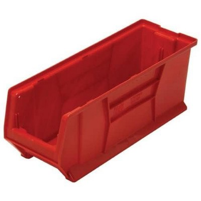 Quantum Storage Systems Hulk 24" Container, 23-7/8"L X 8-1/4"W X 9"H, Stackable, Polypropylene, Red, Made In Usa