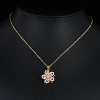 "Flower Necklace for Women - Dainty Gold/Silver Rotatable Fidget Pendant, Adjustable Spinning Crystal Blossom Choker, Funny Summer Jewelry Gift" - 2 of 4