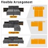 121"W Upholstered Sofa Bed Modular Sofa Free-combined Sofa Couch  Chaise Lounge Sofa with 2 Storage Racks, Brown/Gray-ModernLuxe - 4 of 4