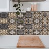 Unique Bargains PVC Tile Stickers 3.94"x3.94" Black White 24 Pcs - 4 of 4