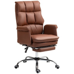 NicBex PU Leather Adjustable Height Swivel Executive Office Chair with Back Tilt and Footrest for Work Study - 1 of 4