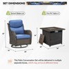 Gymojoy  Outdoor 5 Inch Gliders Chairs with Fire Pit Table Patio Funiture - 2 of 4