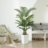 DR.Planzen 72" Artificial Palm Tree - 6FT UV Resistant Fake Plant with14 Silk Leaves & 15.7" Planter for Indoor House Plants, Tall Faux Trees 1 Pack - 2 of 4