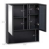 Wall-Mounted Medicine Cabinet, Bathroom Mirror Cabinet with Double Doors and Storage Shelves - 3 of 4