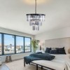 DOMETOUR 20'' Modern Crystal Chandelier, Black Finish, 7-Light 3-Tier Pendant for Dining, Living, Bedroom (Bulb Not Included) - 3 of 4