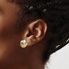 Black Bow Jewelry 8mm Polished Love Knot Earrings in 14k Two Tone Gold - 3 of 4