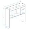 GlasFlength Decorative Storage Cabinets Desktop Bookshelf with 5 Shelves Organizer for Office College Dorm Kids Room, White, 37.01"*9.84"*31.5" - 3 of 4