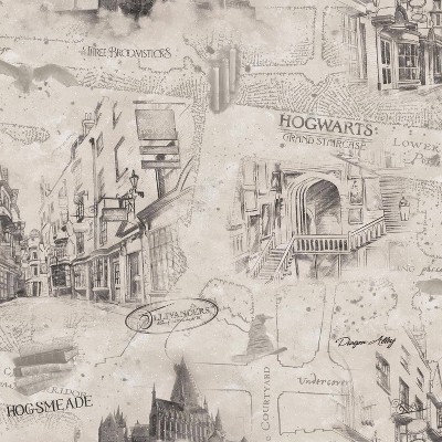 Harry Potter Map Peel & Stick Wallpaper - RoomMates