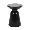 Modern Iron Outdoor End Table No Assembly Large Size,black-Christopher Knight Home - 2 of 4