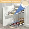 LOVMOR 2 Tier Individual Pull Out Cabinet Organizer, Slide Out Wood Shelves Organizers, Pull Out Drawers Organization and Storage for Kitchen Cabinet - 2 of 4